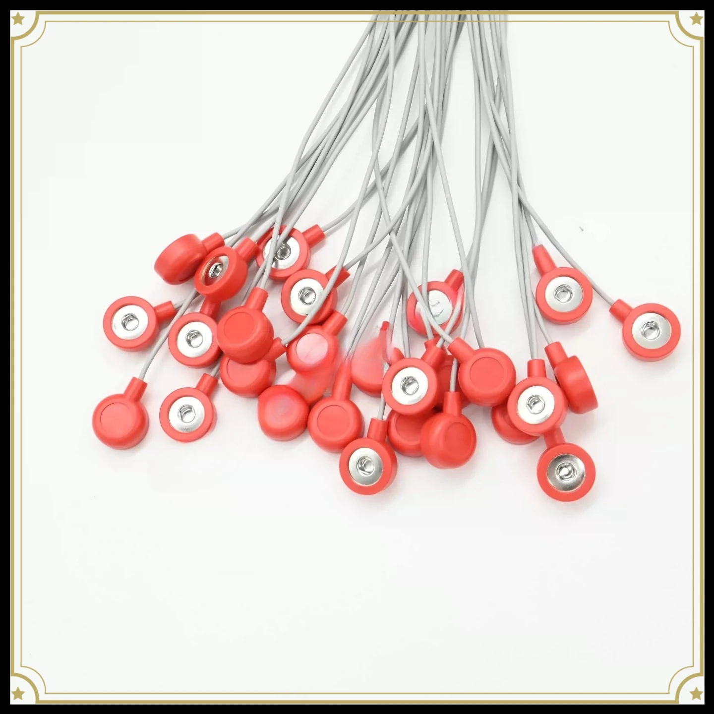 4.0 Lead Wire EEG/ECG Electrode Buckle Lead Wire, Student Experiment, Electrode Wire