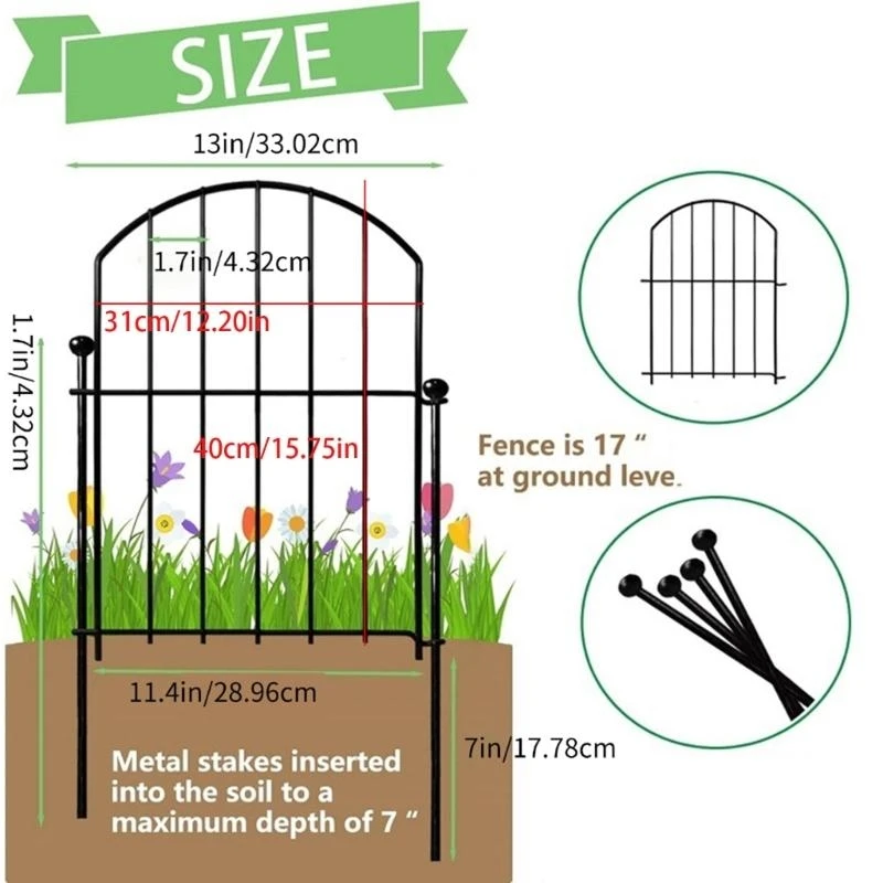 Animal Barrier Fence Reusable Rustproof Metal Defense Border Dogs Blockers Fence Panels for Garden Outdoor
