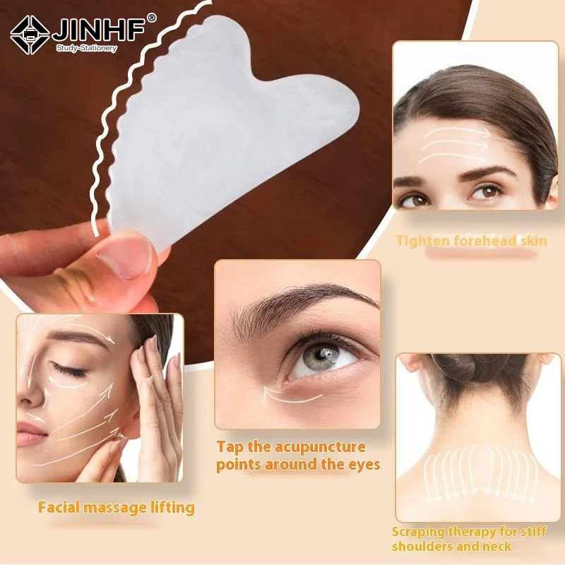 

Resin Gua Sha Massage Board for Face Lifting Wrinkle Remover Guasha Plate Jade Face Massager Scrapers Tools for Neck Back Body