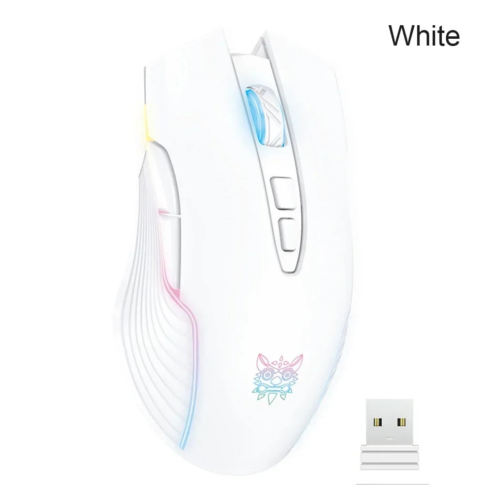 CW905 Cute Pink Wireless Gaming Mouse Ergonomic 6400 DPI RGB Light Rechargeable Desktop Computer Notebook Mouse for PC Gamer