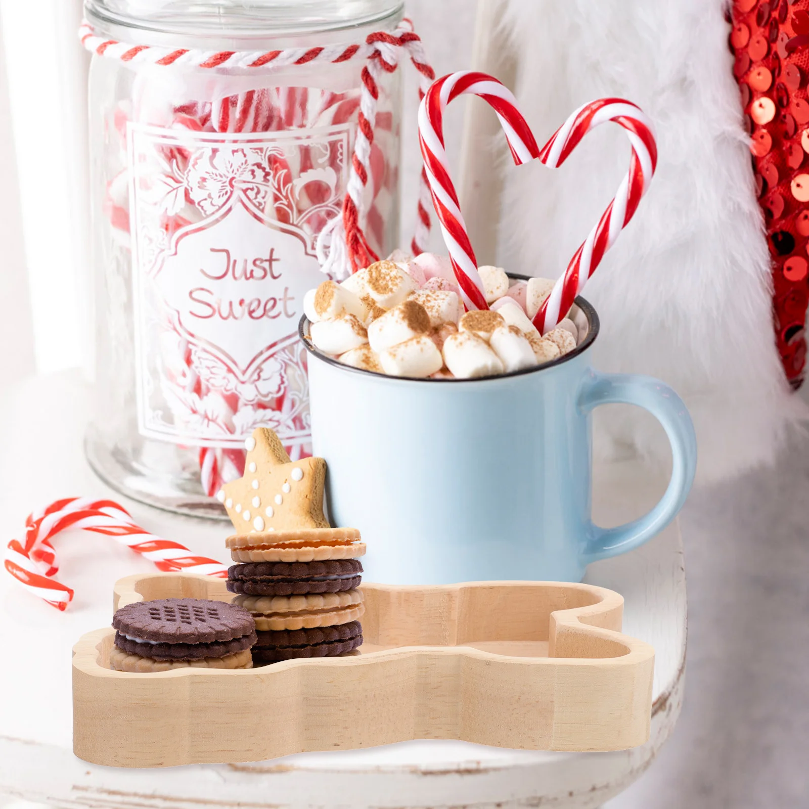 

Wood Serving Tray Smooth Finish for Fruit Dessert Plates Reusable Wood Snack Tray Dessert Plate Dried Fruit Plate