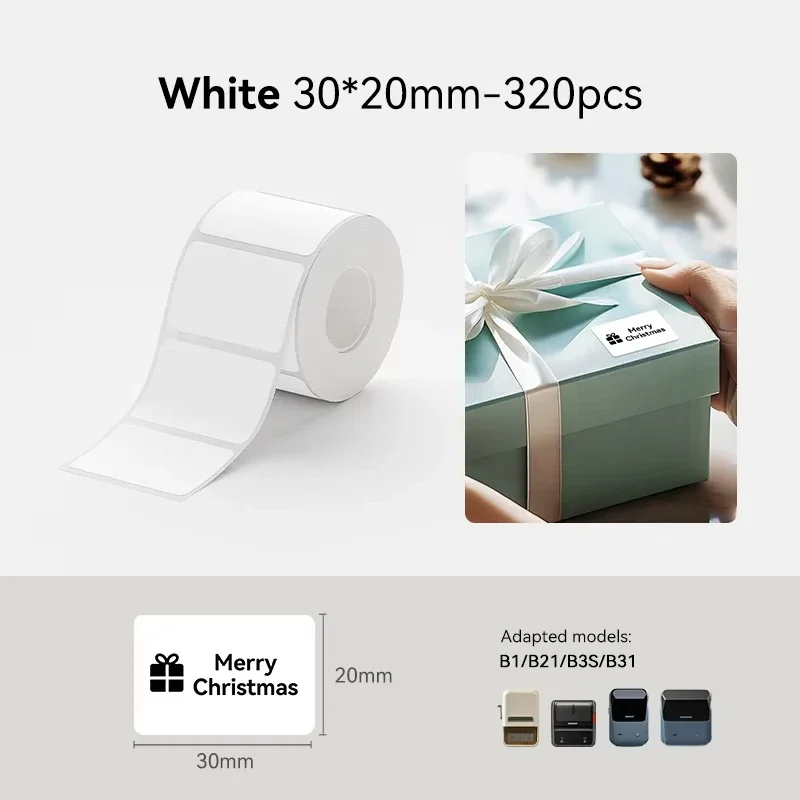 Niimbot Thermisch Label 20-50mm Breedte Ronde/Wit/Kleur Sticker Waterdicht Papier Voor B1 B21 Mini printer Tags Label Maker