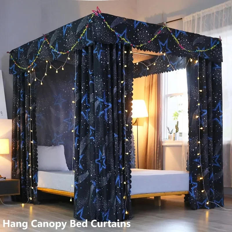 Premium Canopy Bed Frame Post for Queen Size Beds Enhanced Metal Poles Four Corner Bed Brackets Ideal for Metal and Wood Bed
