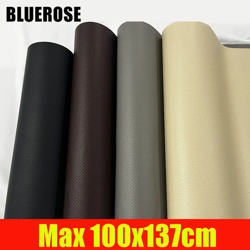 Perforated Breathable Self Adhesive Leather PU Leather Repair Patch for Furniture Couch Sofa Furniture Car Seats Office Chairs