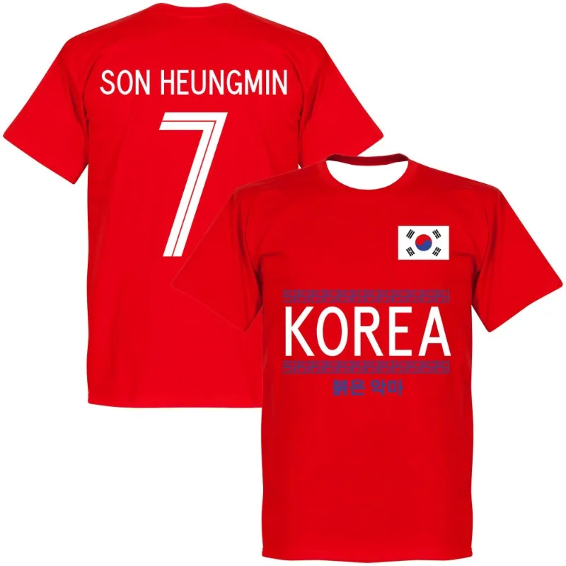 

South Korea Team T-shirt - Red New Jersey Men's and Women's Jersey Football League Quick Dry Breathable Loose T-shirt Motorcycle