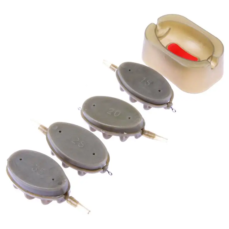 AEF6-Plastic Inline Method Feeder Fishing Accessories 4 Feeders Mould Set Carp Fishing Sinker Fishing Trough Pesca 15G 20G 25G 3 view 5