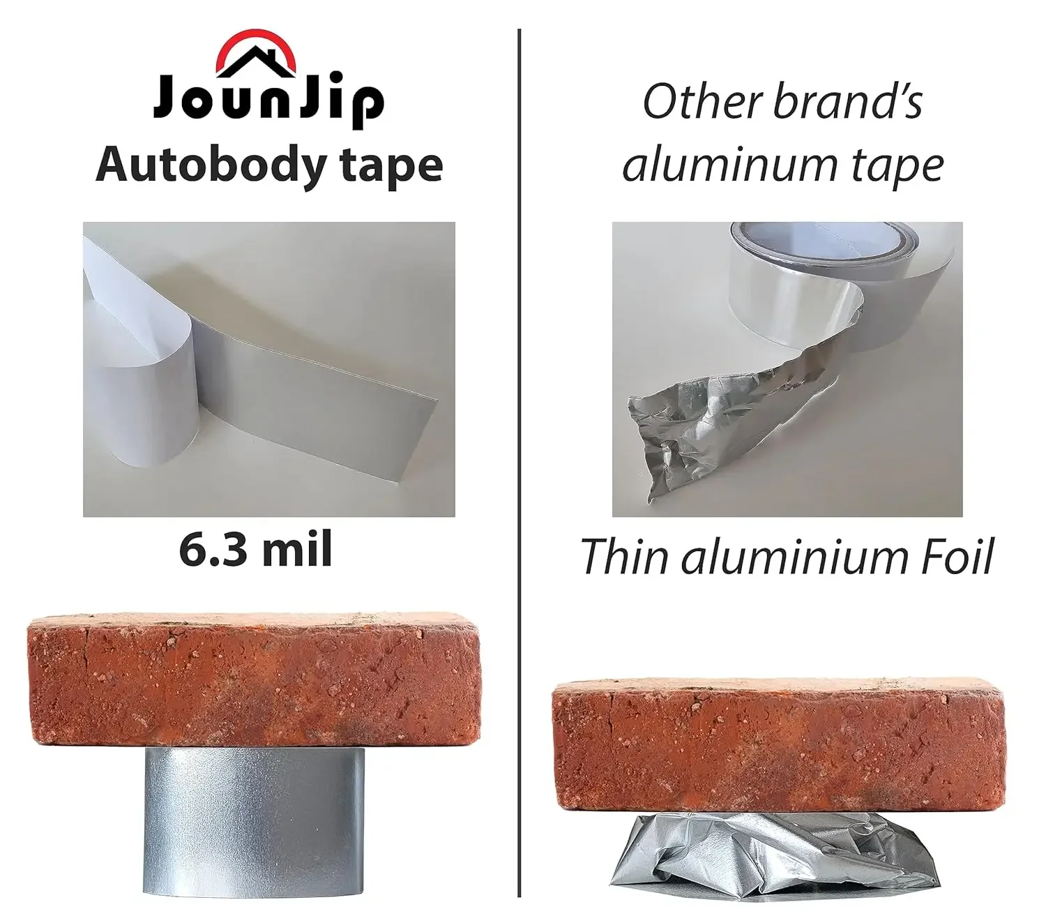 Professional Grade HD Aluminum Tape for Cars & Trucks - Fix Leaks, Seal Hoses, Repair Wires - 12 Rolls