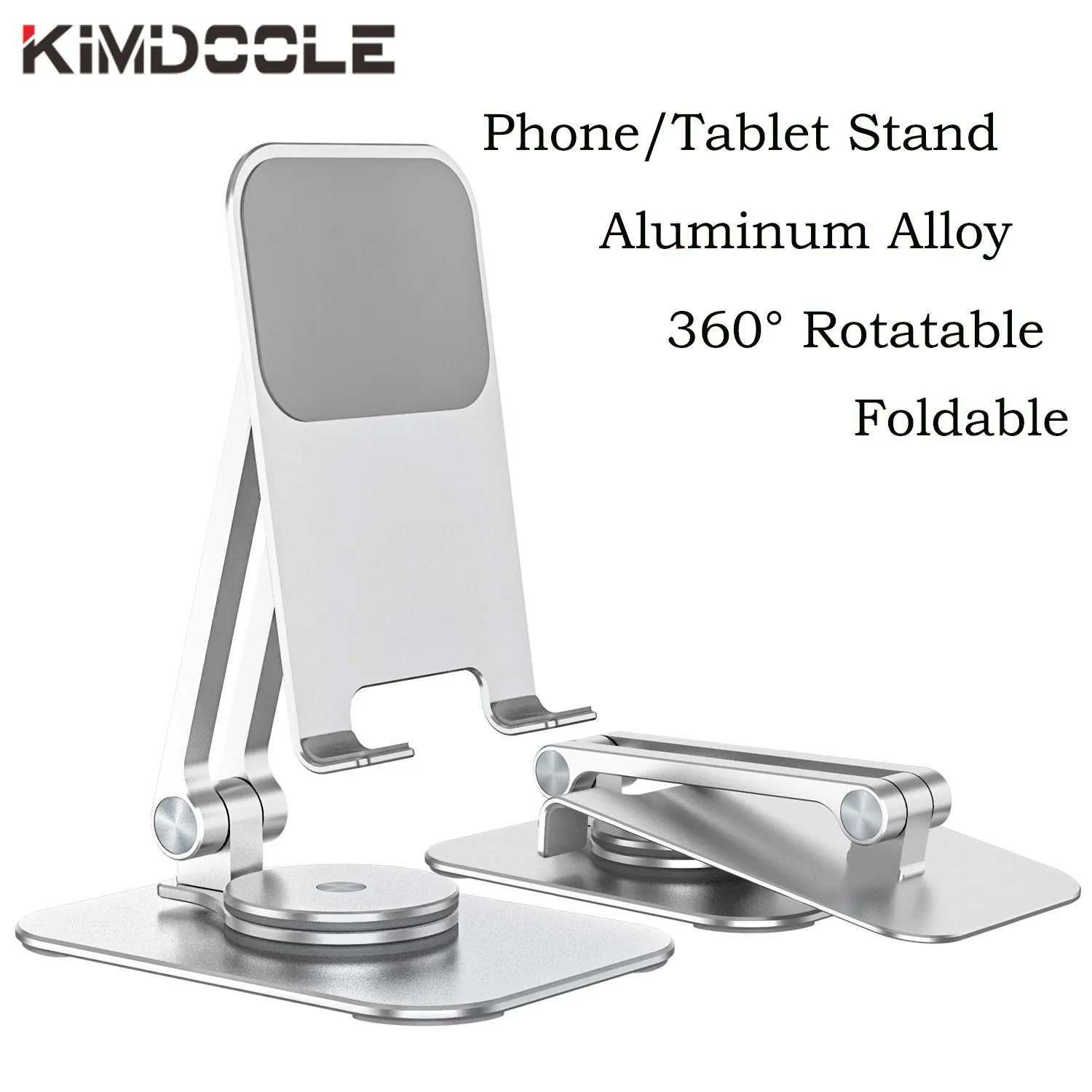 Kimdoole Alloy Aluminum Desktop Phone Stand Desk Holder for Xiaomi iPhone Samsung Cellphone Smartphone Telephone Accessories