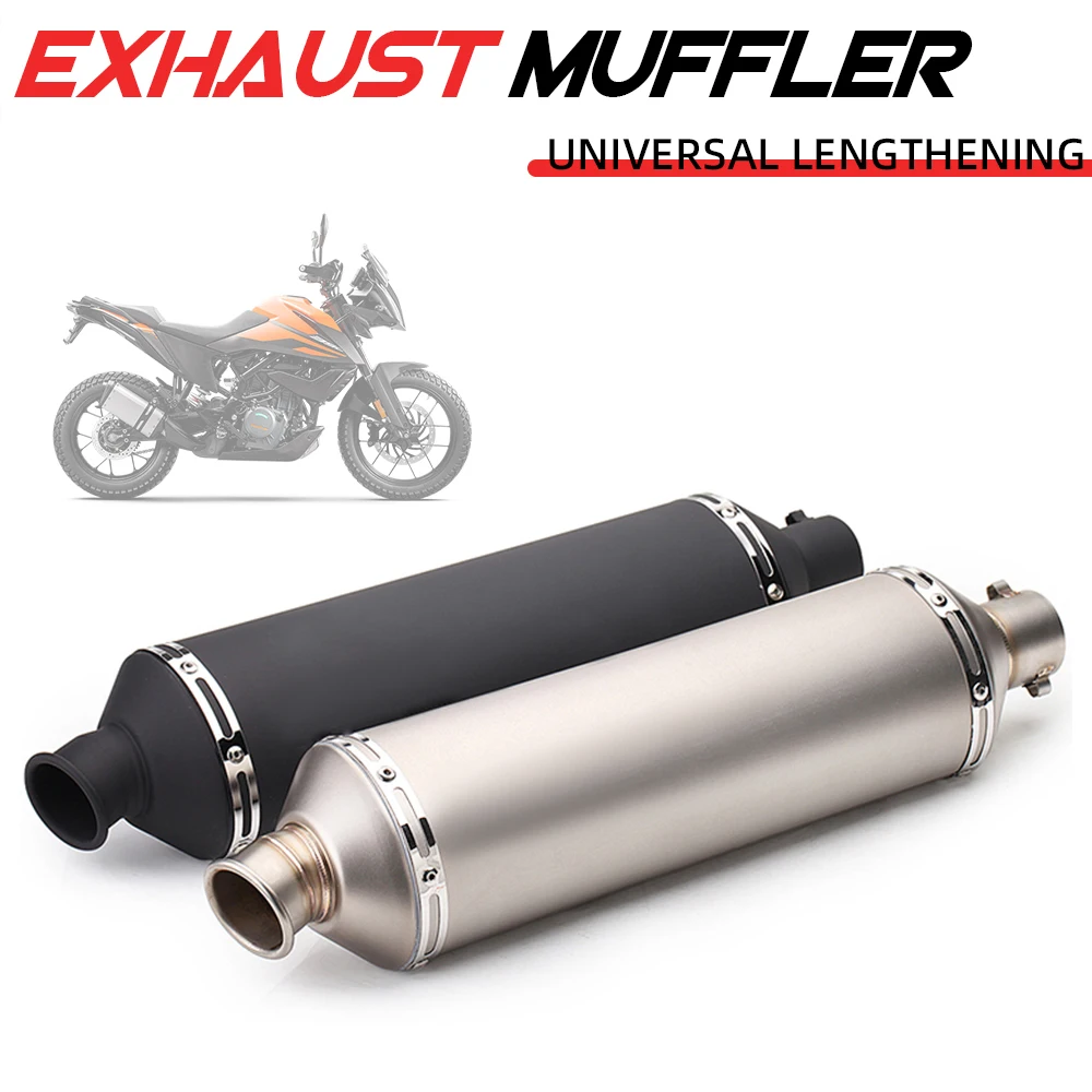 51mm Universal Motorcycle Yoshimura Exhaust Muffler Escape 310 370 440 mm Pipe 100cc-1000cc ATV GP Scooter For fz6 pcx125 T128