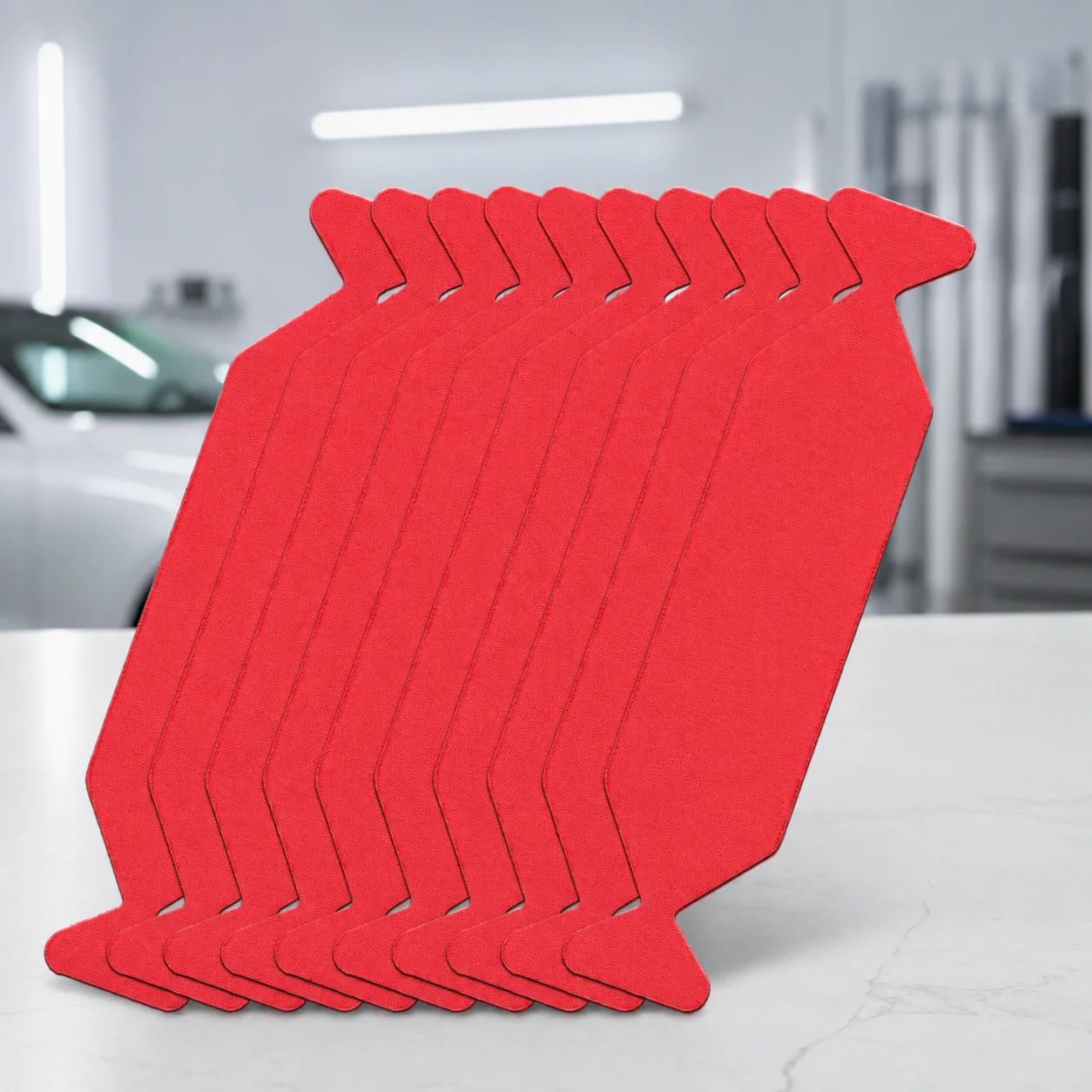 Self-Adhesive Felt Squeegee Edge Guard Replacement Pads for Vinyl Wrap PPF Window Tint, Candy Red Anti-Scratch Car Wrap Tool