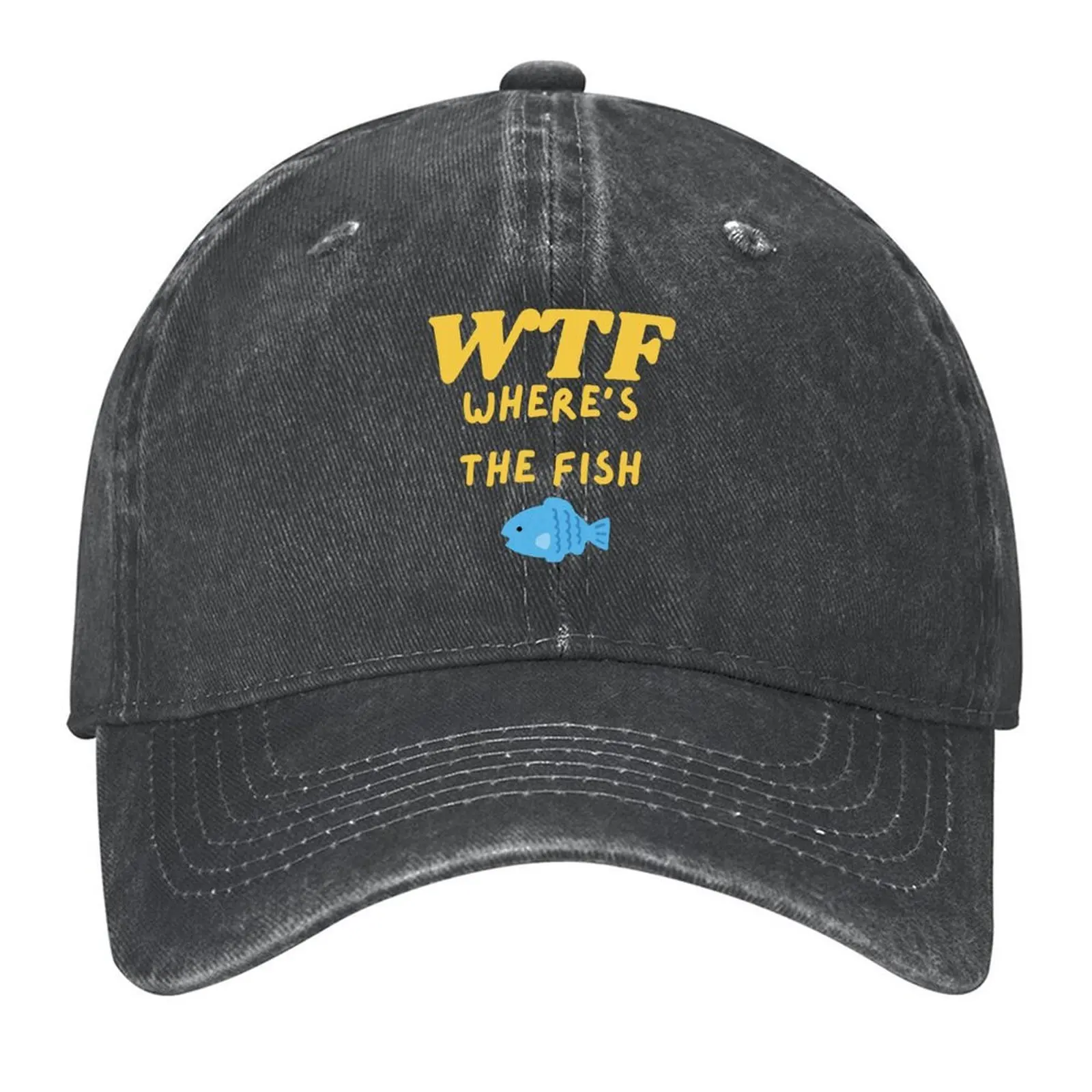 

WTF Fishing Where's The Fish Baseball Cap Hat Baseball Cap Beach Bag party Hat Winter hat Luxury Woman Men's