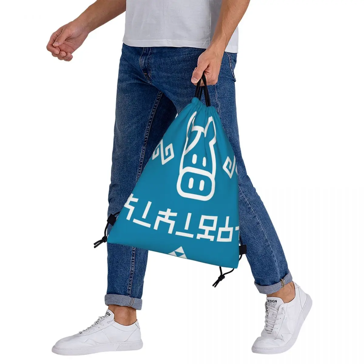 Li Lon Leite-Classic Hylian Mochilas, Drawstring Bundle, Bolso Sports Bag, sacos de livros para homem e mulher, estudantes