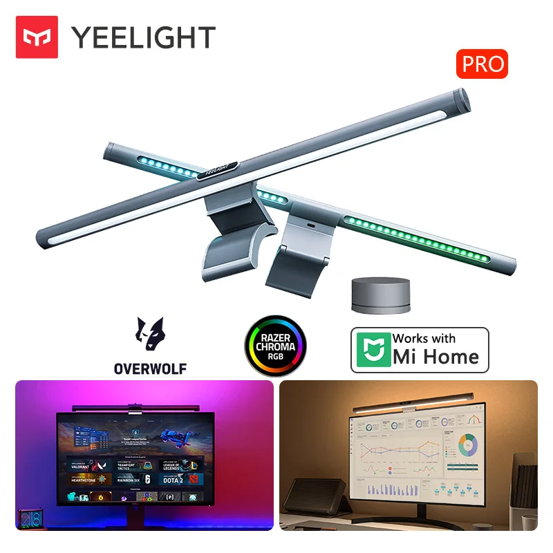 Yeelight LED PRO (Razer Chroma RGB対応) Yeelight LEDモニターライトバーPro リモコン付き Ra95 RGBバック