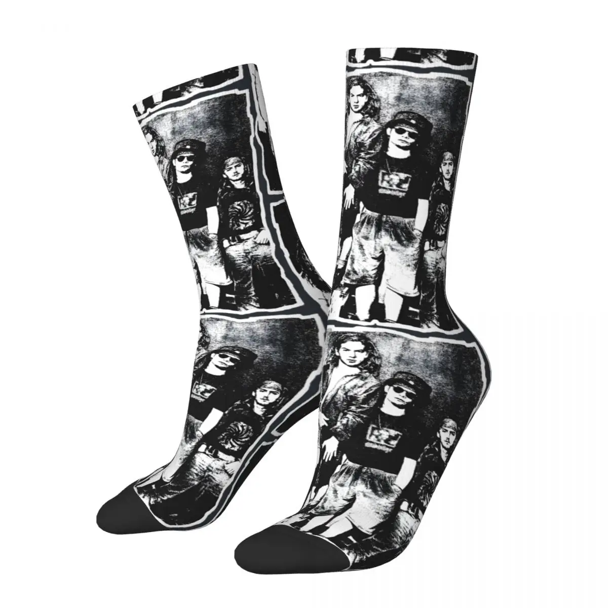 Retro 90S Grunge Men's compression Socks Unisex Utero Harajuku Pattern Printed Novelty Crew Sock