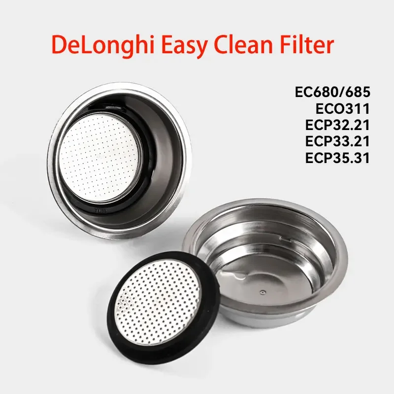 Delonghi 51mm Pressurized Dual Wall Coffee Filter Basket for DeLonghi EC680/EC685/ECP31.21/EC331 Coffee Machine