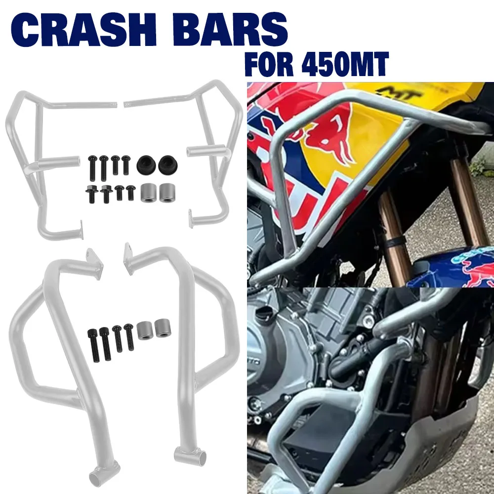 

Motorcycle Highway Engine Guard Crash Tank Bar Stunt Cage For CFMOTO 450-MT 450MT 450 MT 2024 2025 Bumper Fairing Protector Bars