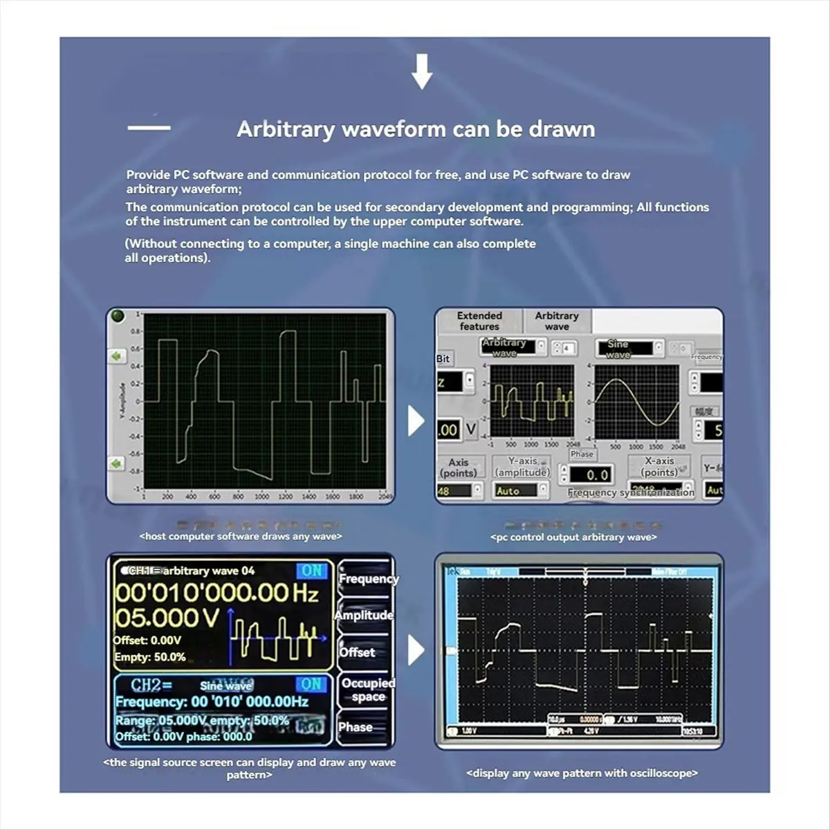 DT81 JDS2900 Dual Channel DDS Function/Arbitrary Waveform Signal Generator/Frequency Meter Precision Generator 50MHz US Plug