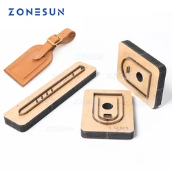 ZONESUN Custom Leather Die Cuts For Handmade Luggage Tag DIY Wedding Favors Cutting Clicker Die Steel Rule Die Leather Tools