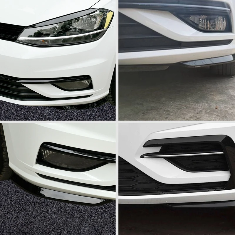 Per Golf 7.5 MK 7.5 2018-2020 auto paraurti anteriore labbro pala laterale Surround Spoiler