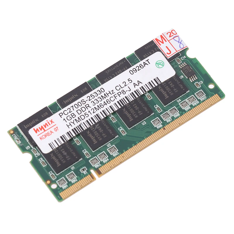 새로운 1pc 1GB DDR1 노트북 메모리 Ram SO-DIMM 200PIN DDR333 PC 2700 333Mhz 노트북 Sodimm Memoria