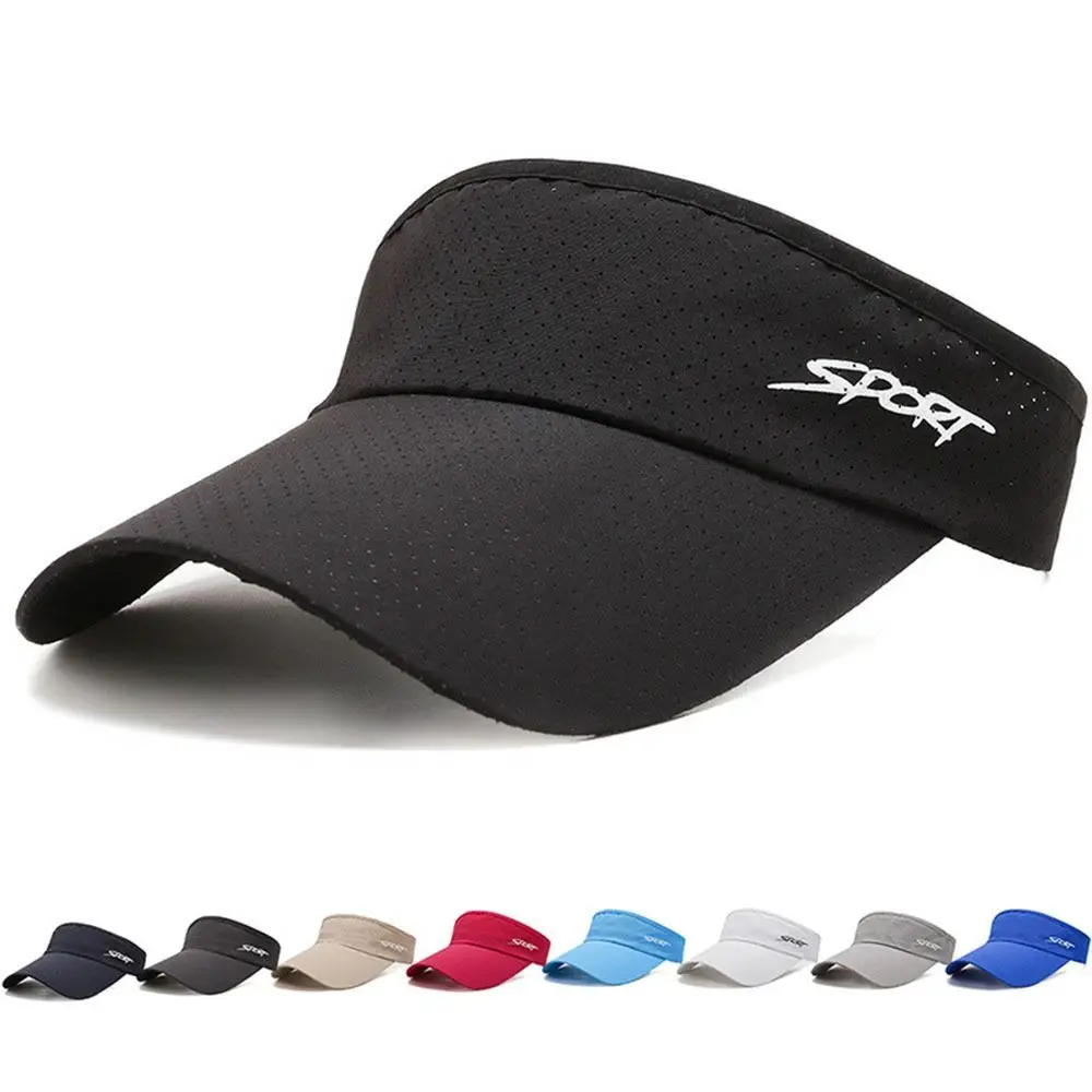

Golf Running Visor Hat Sunscreen UV Protection Sports For Men Solid Color Korean Style Hat Women Cap Empty Top Hat Sun Hat