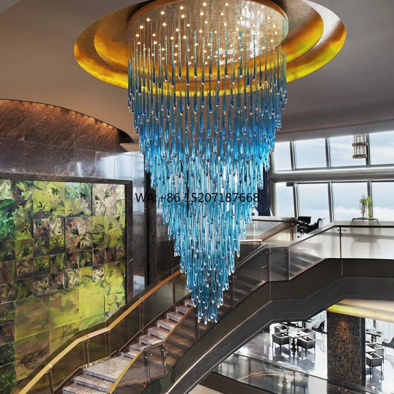 Nordic Style Luxury Hotel Villa Showroom Wedding Custom Project Remote Controlled Big  Light