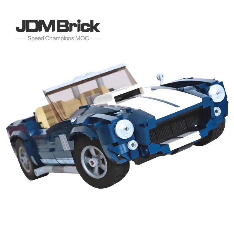 MOC-10265Classic Blue Convertible Block Sports Car Adult Puzzle Assembly Construction Brick Speed Champion Car Toy Parts Package