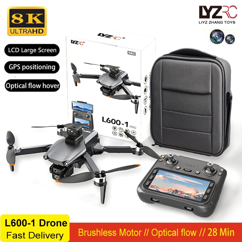 

L600-1 Pro MAX GPS Drone 8K Professional HD Dual Camera With Screen 5G WIFI 360°Obstacle Avoidance Brushless Rc Quadcopter Drone