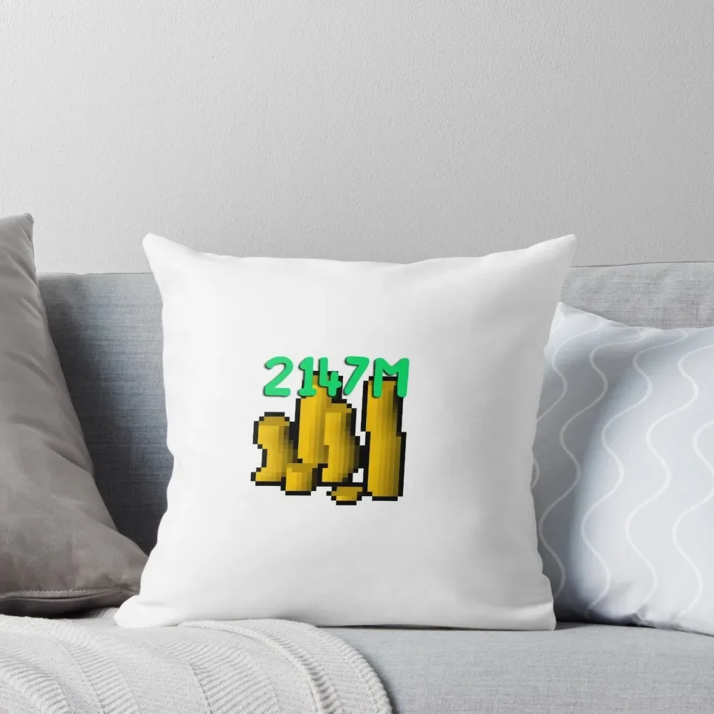 OSRS 2147M Max Cash Stack Throw Pillow Christmas Pillowcase Christmas Pillow Cases christmas pillowcases pillow