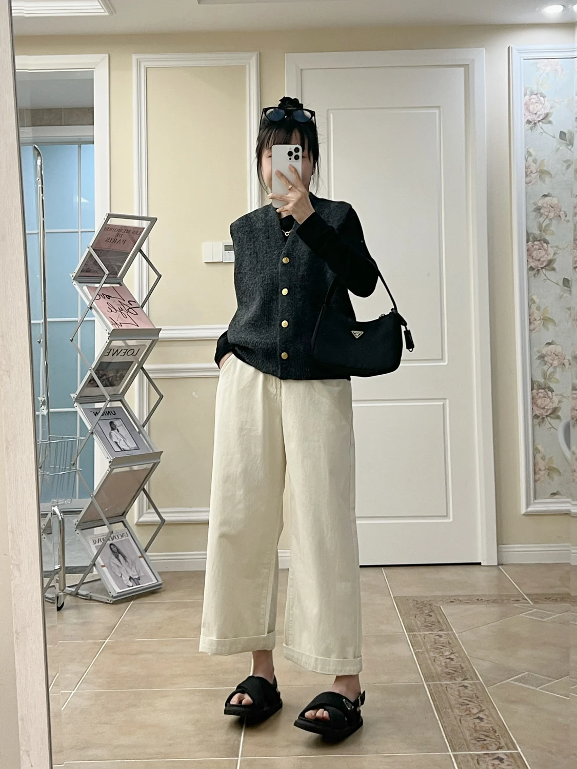 

Брюки женские с высокой талией, широкие, повседневные, свободные, прямые, хлопковые, весна 2024, модные, больших размеров, цветные, длинные брюки