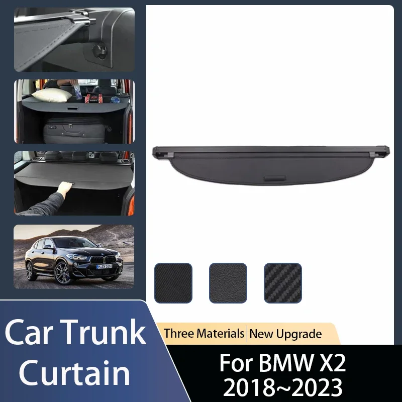 

For BMW X2 F39 xDrive20d M Sport Car Trunk Cargo Covers 2018~2023 Tray Security Shields Rear Rack Curtains Partition Accessories