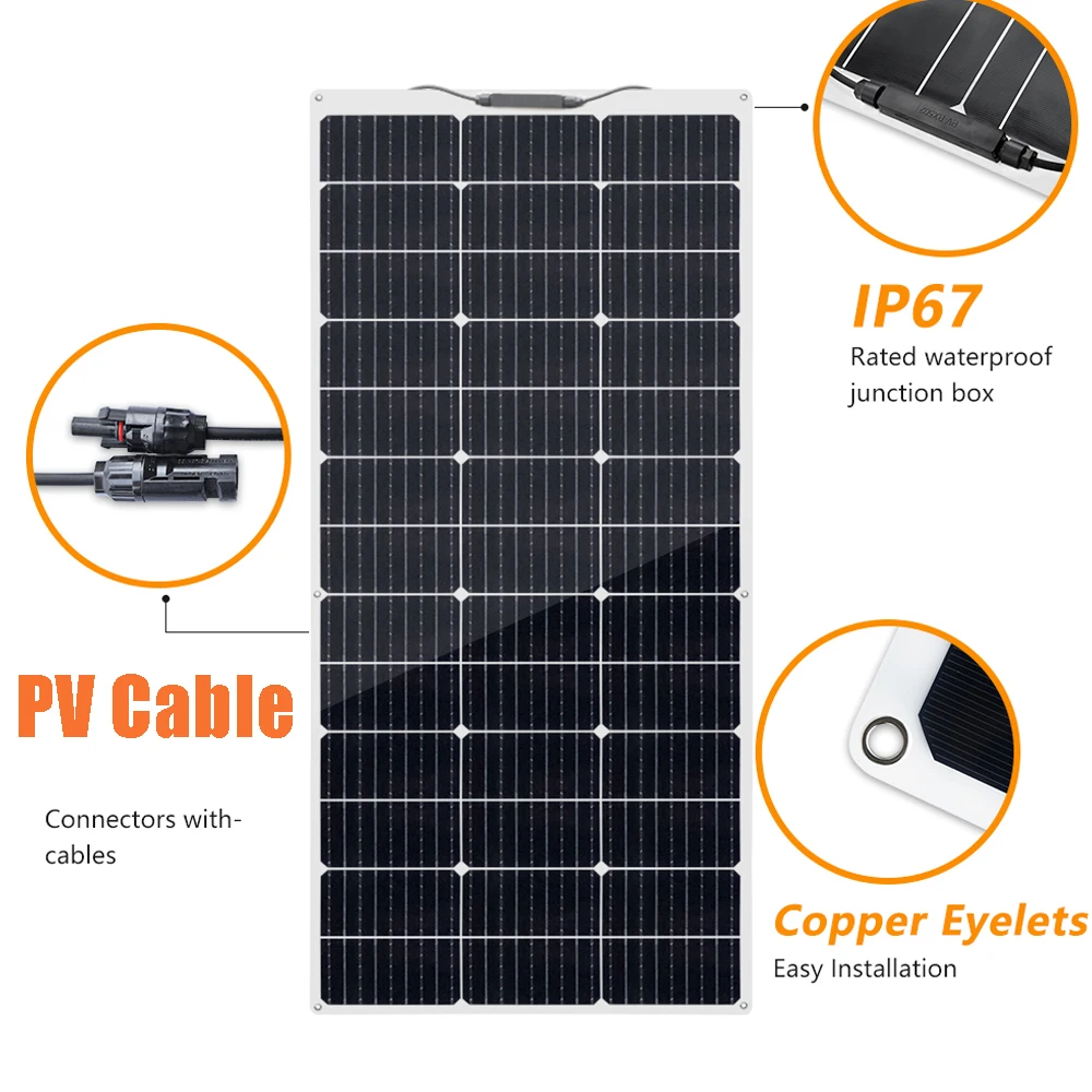 solar panel 140w 120w 100w 80w 12v battery charger upgrade photovoltaic panel for camper yacht home car RV travel EU warehouse