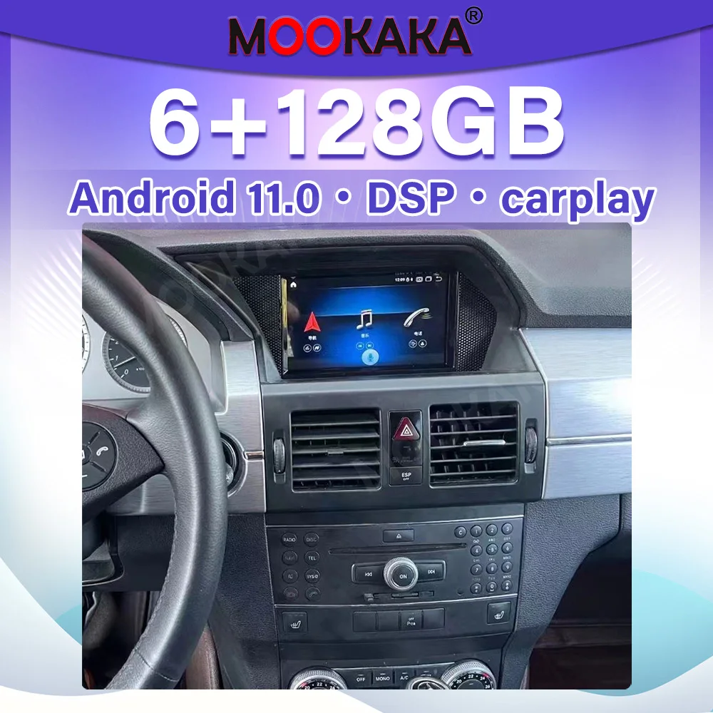 

Android 11.0 Wireless Carplay For Mercedes-Benz X204 GLK 2009-2015 GPS Navigation Multimedia Player Auto Stereo Radio Head Unit