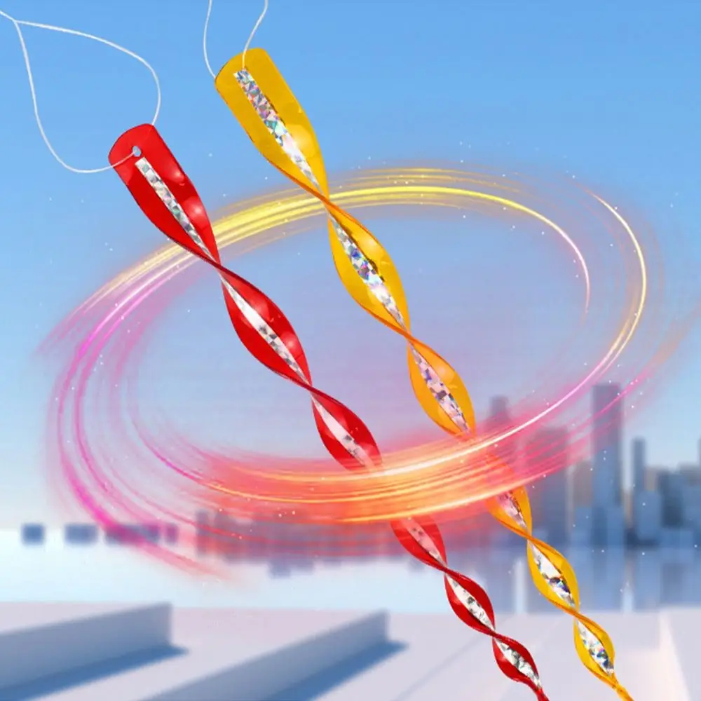 10pcs 360 Degree Rotation Bird Repellent Rods Waterproof Reflective Wind Spiral Bird Deterrent Rod 30CM Length Plastic
