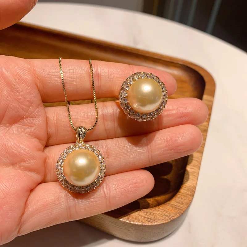 

Australian Mother-of-Pearl Pearl Set Pendant Ring Women's Wholesale