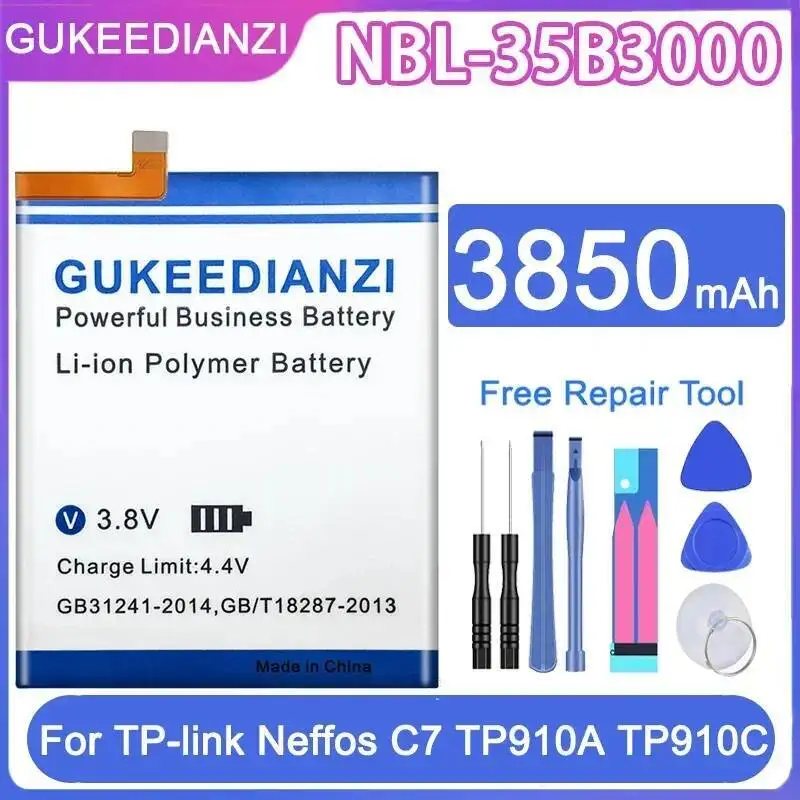 

Надежный источник питания для TP-Link Neffos C7 TP910A TP910C Аккумулятор мобильного телефона Nbl-35B3000 3850 мАч Высокоэффективный