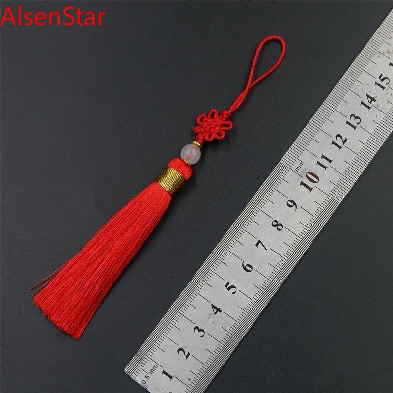 Chinese Knot Tassel Fan Pendant Hand-woven Chinese Style Bookmarks Bag Car Hanging Decoration Pendants
