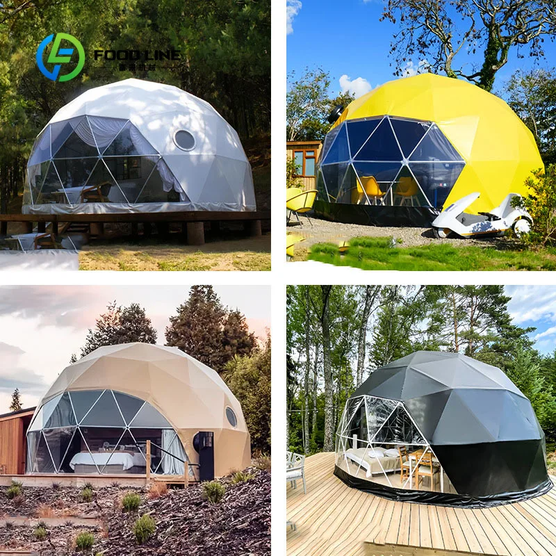 6m 8m 10m Multi-Size Glamping Dome House, Custom Waterproof Geodesic Tent for Outdoor Camping Activities