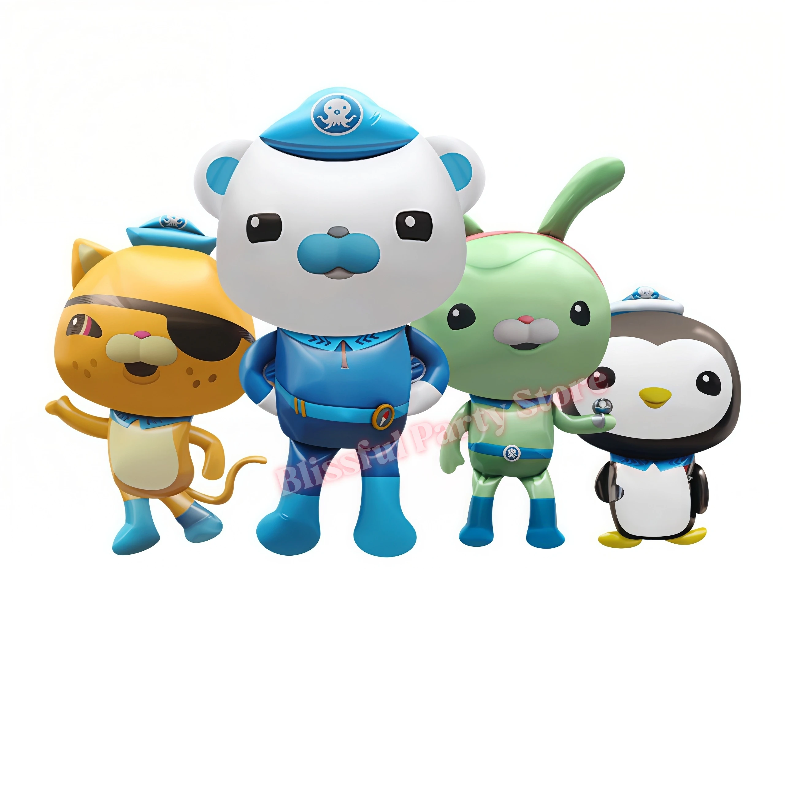 O-Octonauts Kinder Geburtstagsparty Dekoration Aluminiumfolie Ballon Kapitän Pirat Pinguin Peso Globos Baby Shower Deko Zubehör – Detail 10
