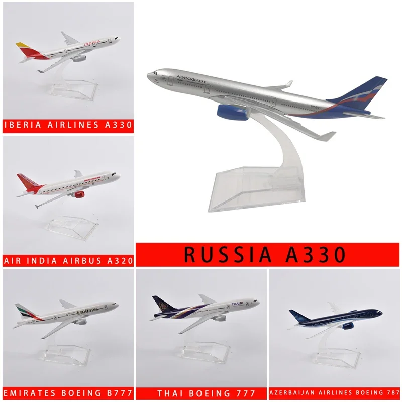 

16cm Alloy Soviet Union Air ANTONOV An-225 Lufthansa QATAR Korean Russian KLM USA Boeing 777 Aircraft Metal Airplane Model