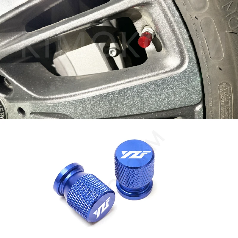 For  YAMAHA YZF R1 R3 R6 R25 R125 R1M YZFR1 YZFR6 YZFR3 Metal Tire Valve Air Port Stem Cover Caps 2 Pcs Motorcycle Accessories