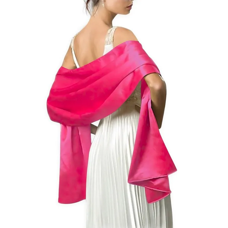 Robe cape de soirée en satin pour femme, 16 couleurs, 240x70cm, longue, formelle, mariage, Rh, dames, BEmbed o