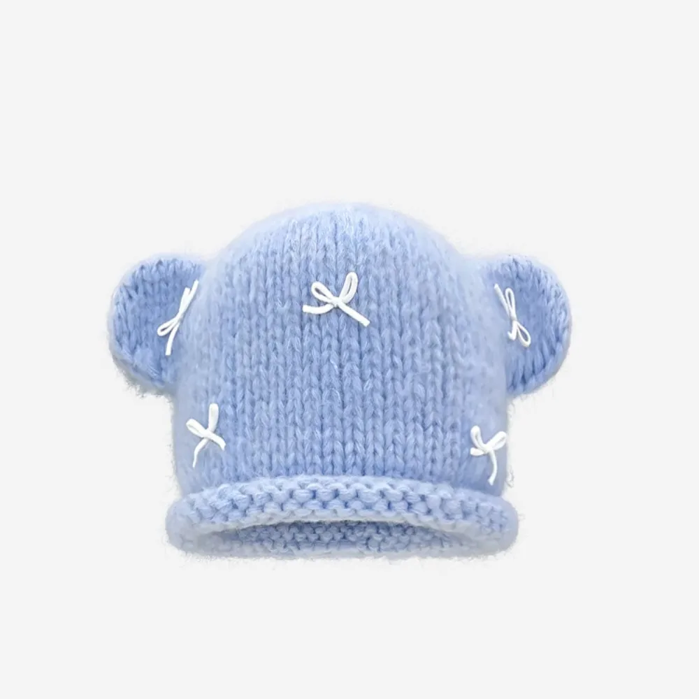 Schattige Kleine Beer Trui Gebreide Muts Strik Warme Wollen Muts Koude Weerstand Pluche Oorbeschermhoed Buiten Wandelen