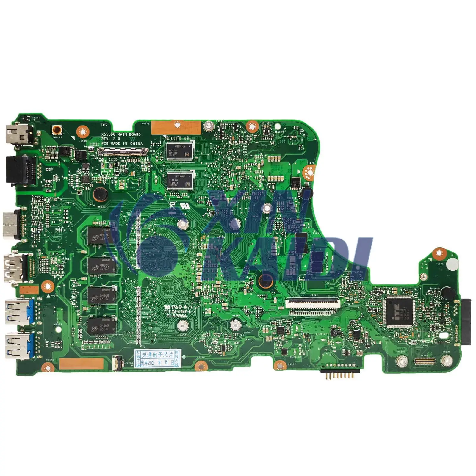 Imagem -03 - Placa-mãe X555d Adequada para Asus X555dg X555da X555yi Placa-mãe com e1 e2 A10 Fx8800p Ram 2g 4g 8g-ram