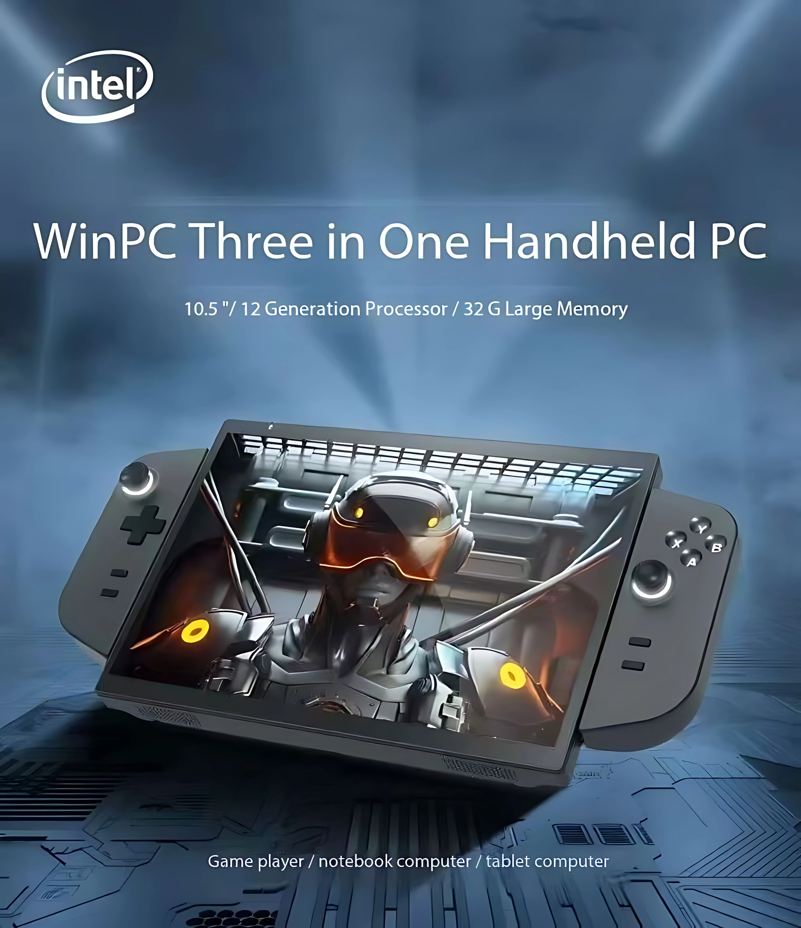 New HL108G 10.5 Inch Touch Screen CPU N95 2.0MP Camera Mini Laptop Computer Detachable Gamepad Portable Handheld Gaming Mini PC