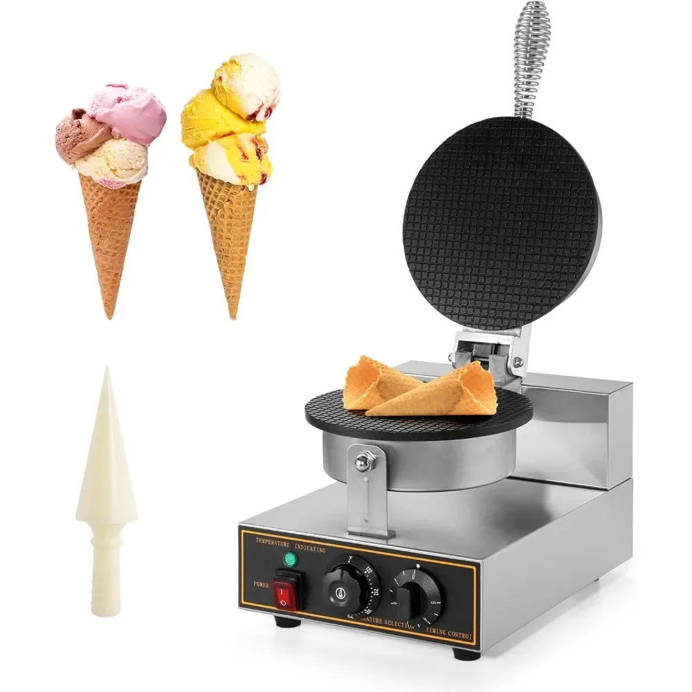 Waffle Cone Maker 110V Electric Stainless Steel Egg Roll Mold Nonstick Waffle Cone