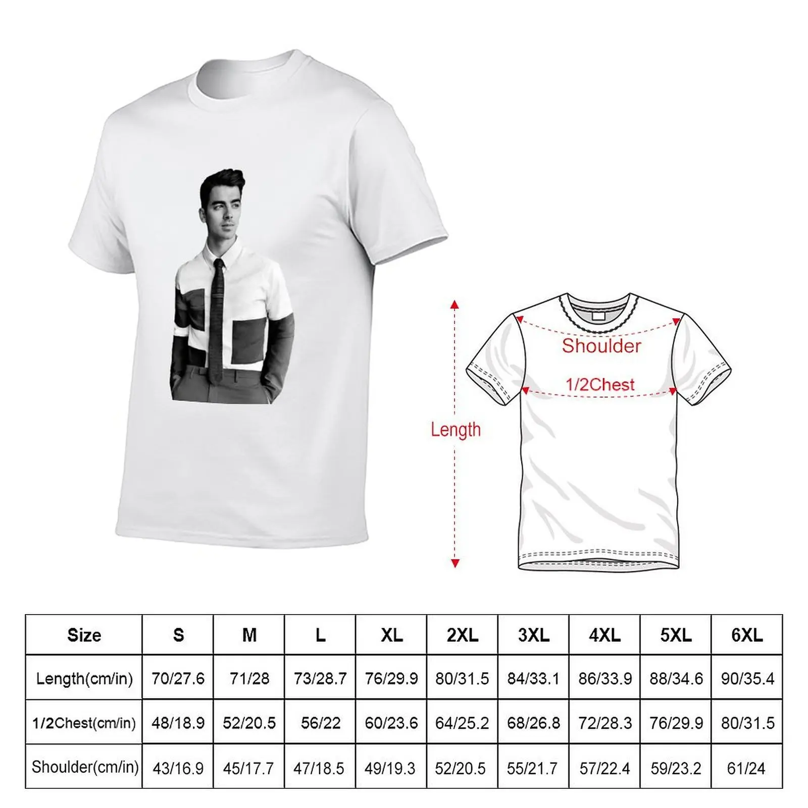 Joe Jonas T-Shirt t shirts for man pack cotton funny t shirts man T-Shirt
