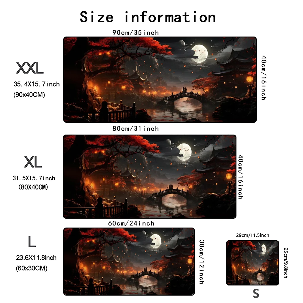 Starry Sky Moon Mouse Pad Large Computer Office Game Table Mats XXL Rubber Anti-slip Gaming Keyboard Mousepads HD Long Desk Pads