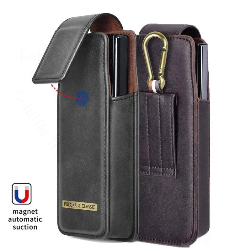 

Phone Case For Xiaomi Mix Fold 4 5G Leather Flip Case Phone Pouch For Mi Mix Fold 3 2 Magnetic Waist Bag Holster Cover Mix Fold4