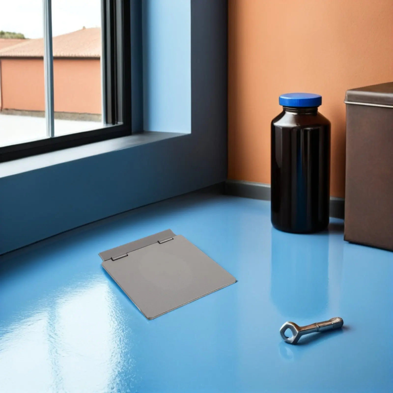 Gold Air Conditioner Thermostat Cover – Ultra-Thin Wall Mount with Non-Punching Adhesive
